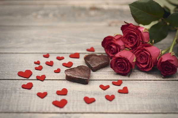 Liefde in de dag van Valentijnskaarten — Stockfoto