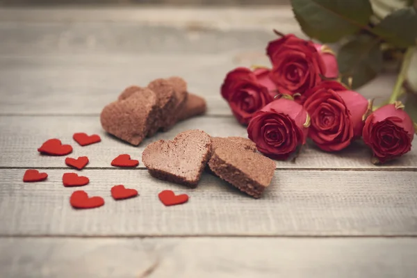 Liefde in de dag van Valentijnskaarten — Stockfoto