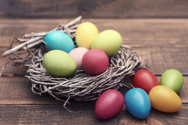 Paskalya yumurta yuvada bir sürü