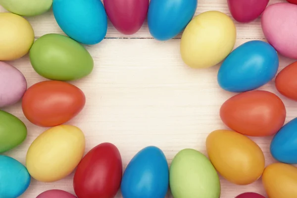 Circle frame of Easter eggs — Stock Photo, Image