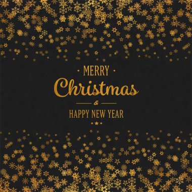 Yeni yıl ve Noel kartı, kar taneleri seti..