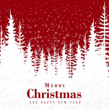 Yılbaşı kartı, kar taneleri ve Noel oyuncakları..