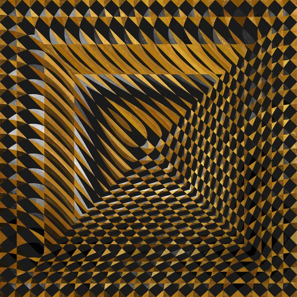 Patrón Geométrico Abstracto Dorado Mosaico Oro —  Fotos de Stock