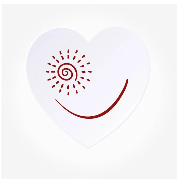 Grand Symbole Coeur Pour Carte Postale Saint Valentin — Photo