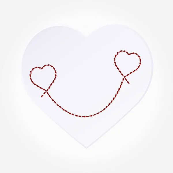Duży Symbol Serca Dla Pocztówki Walentynki — Zdjęcie stockowe