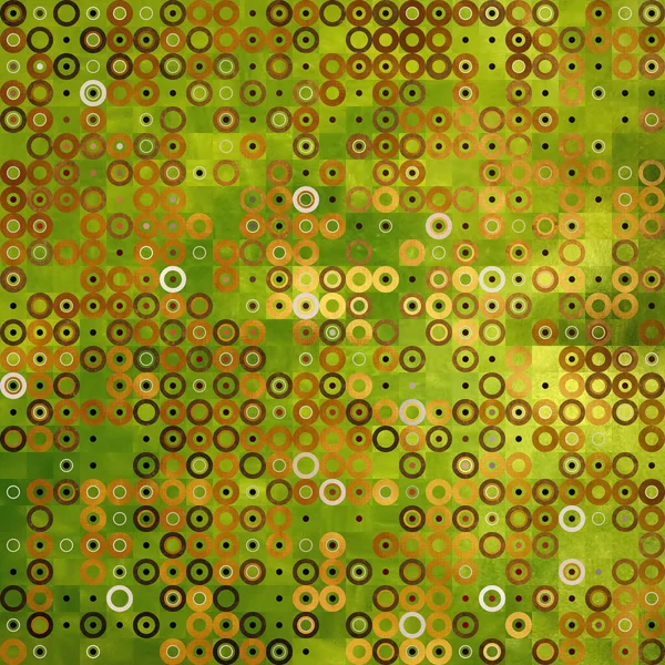 Muster Aus Kreisen Auf Grünem Hintergrund — Stockfoto