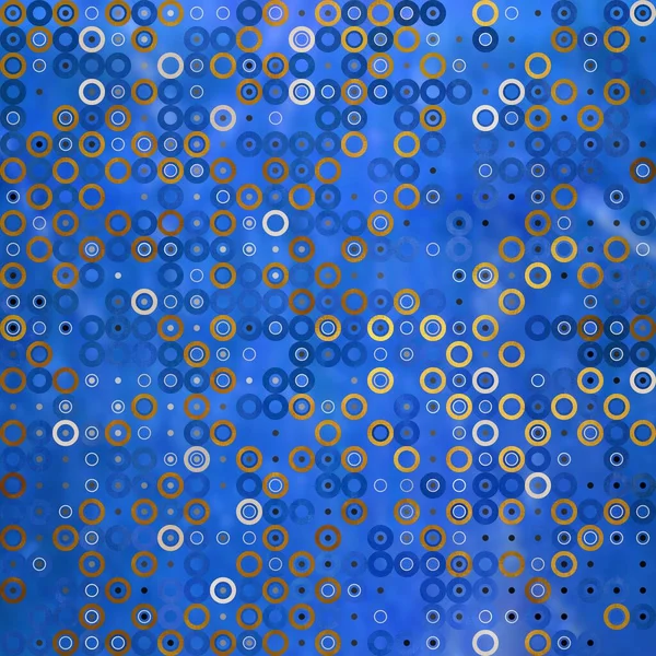 Muster Aus Geometrischen Formen Auf Blauem Hintergrund — Stockfoto