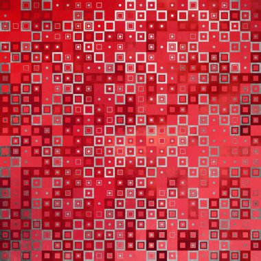 Kırmızı arkaplanda geometrik desen
