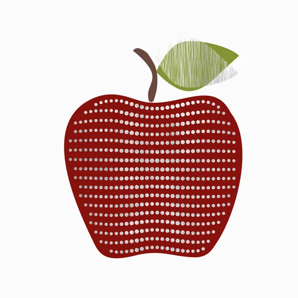 Abstrakter Apfel Mit Hellen Linien Nahaufnahme — Stockfoto