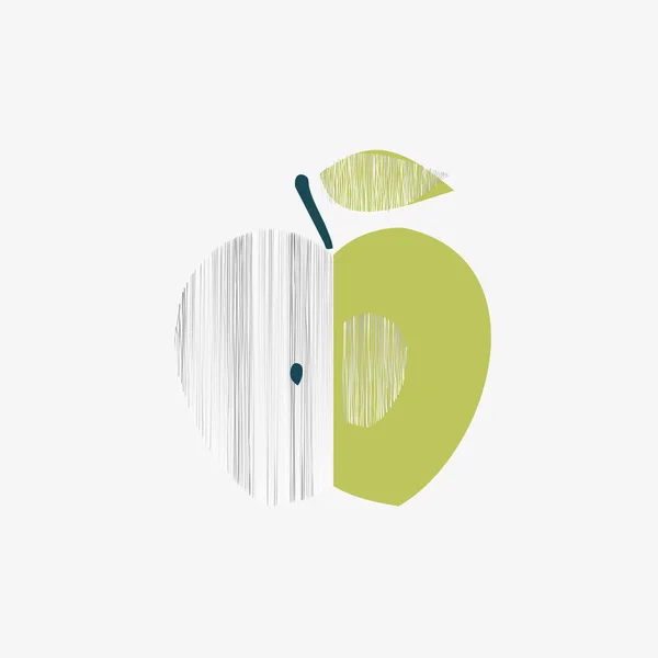 Abstrakter Apfel Mit Hellen Linien Nahaufnahme — Stockfoto