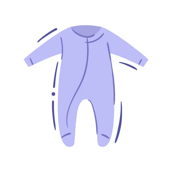 Baby romper longsleeve σε στυλ χέρι - ενιαίο απομονωμένο διανυσματικό σχέδιο — Διανυσματικό Αρχείο