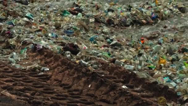 Inquinamento Delle Spiagge Video Spazzatura Plastica Altri Rifiuti Sulla Spiaggia — Video Stock