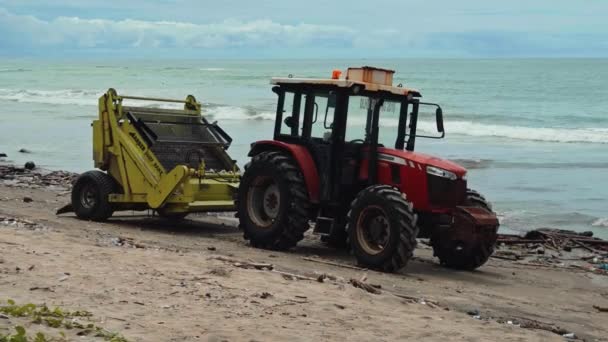 Kuta Badung Bali Kuta Beach Indonesia Styczeń 2021 Technika Ciągnika — Wideo stockowe