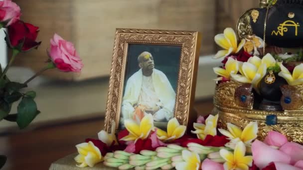 Benoa Kuta Kabupaten Badung Bali Endonezya Temmuz 2021 Bhaktivedanta Swami — Stok video