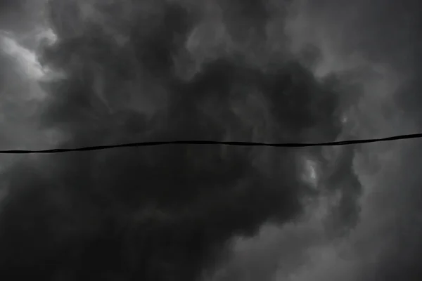 Foto Abstrata Nuvens Pretas Brancas Quando Escurece — Fotografia de Stock