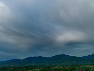 Beautiful morning view indonesia Panorama Landscape paddy fields with beauty color and sky natural light