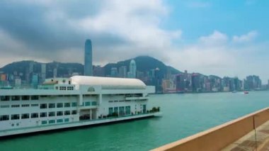 Hong Kong Adası anakaradan görünümünü. Zaman atlamalı 4k