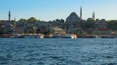 Istanbul ve zevk gemi akşamları. Zaman atlamalı 4k