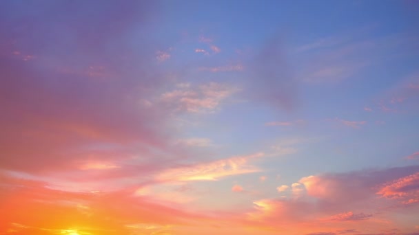 Colorful Morning Sky. Time Lapse — Stock Video