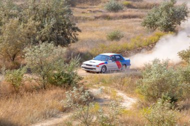 Güneşli bir yaz günü. Tozlu rali pisti. Spor araba 04 numaralı virajda çok toz yapıyor.