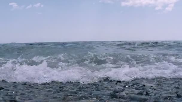 Slow Sunny Surf. Slow Motion — Stock Video