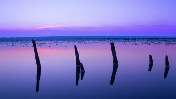 Onmiddellijk na zonsondergang. Time-lapse 4k — Stockvideo