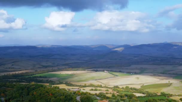 Nuvens sobre a Toscana. Tempo de Caducidade — Vídeo de Stock