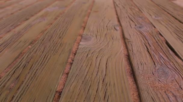 Viejo suelo de madera — Vídeo de stock