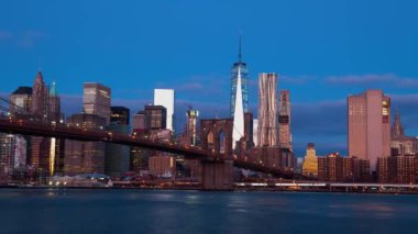 Manhattan'ın Dawn. Zaman atlamalı 4k