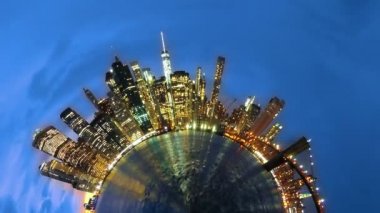 Küçük gezegen Manhattan. Zaman atlamalı