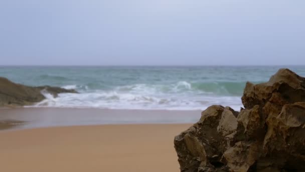 Plaża w poza sezonem — Wideo stockowe