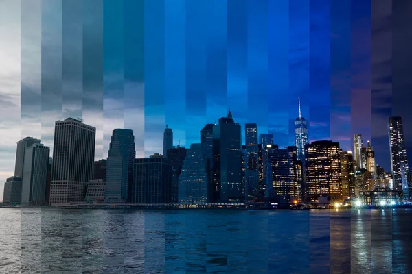 Manhattan'ın iyi akşamlar. Fantastik kolaj