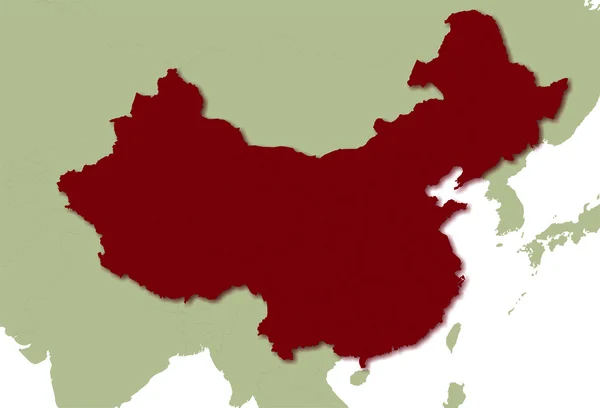Карта Китая с провинциями, прибрежные — стоковый вектор