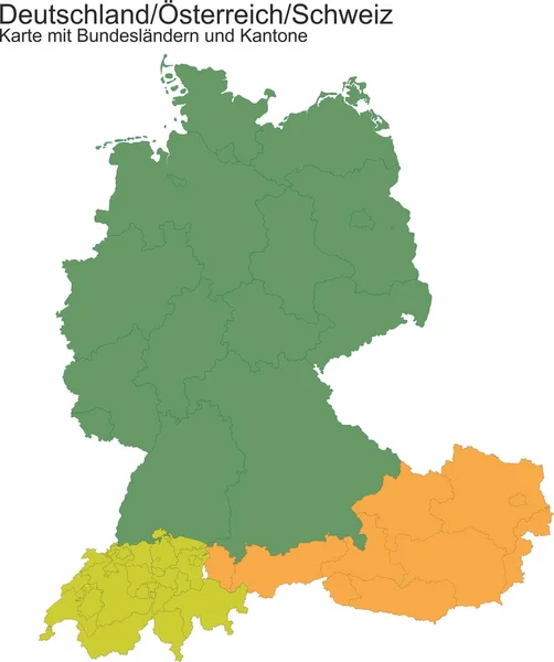 Germania / Svizzera / Austria — Vettoriale Stock