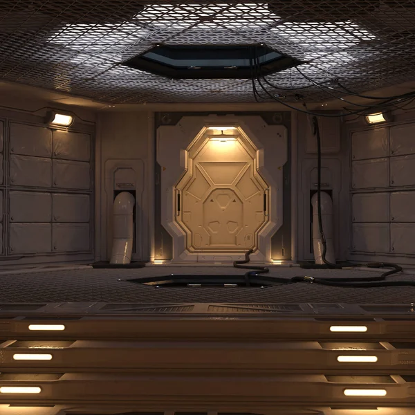 Door Scifi Spaceship — Stock Photo, Image