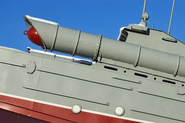 Torpedoboot (Fragment), Denkmal für die Seeleute der Ostsee. kaliningrad, (früher Königsberg), russland — Stockfoto