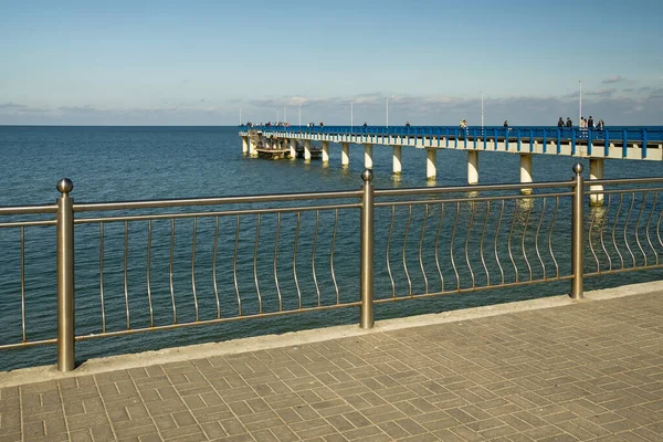 Zelenogradsk Kaliningrad Region Russia September 2020 Tourists Walk Sea Promenade — Stock Photo, Image