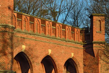 Rossgarten Gate - Koenigsberg fort. Kaliningrad (eski Königsberg), Rusya Federasyonu