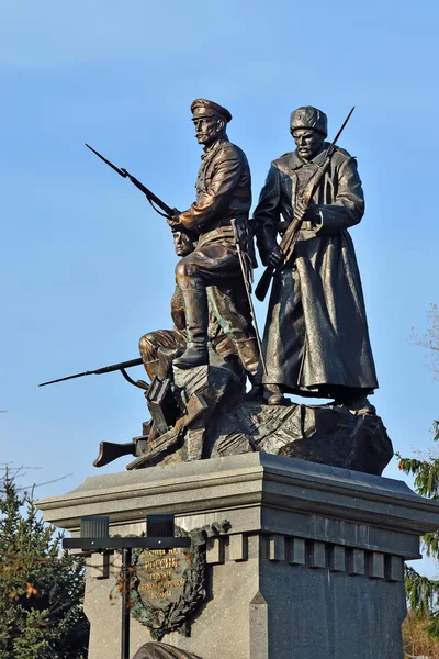 Památník hrdinů první světové války. Kaliningrad (dříve Koenigsberg), Rusko — Stock fotografie