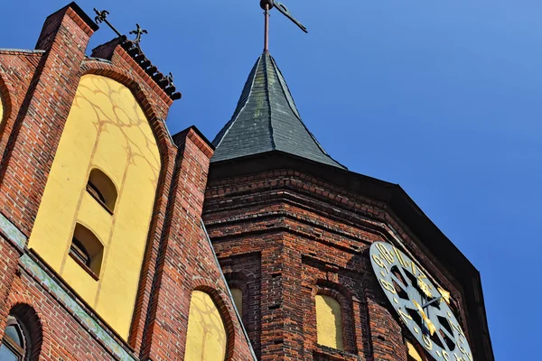 Torre della Cattedrale di Konigsberg primo piano. Kaliningrad, Russia — Foto Stock