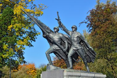 Sculpture Victory. Memorial to 1200 guards, Kaliningrad, Russia clipart
