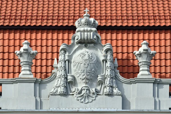 Bas-relief sur le bâtiment Konigsberg cour régionale supérieure. Kaliningrad (anciennement Konigsberg), Russie — Photo