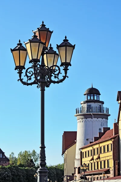 Rybářská vesnice na letní večer. Kaliningrad, Rusko — Stock fotografie