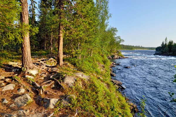 Rio Umba, península de Kola, Rússia — Fotografia de Stock