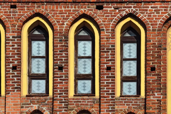 Königsberg Cathedral, fasad fragment. Kaliningrad, Ryssland Royaltyfria Stockbilder
