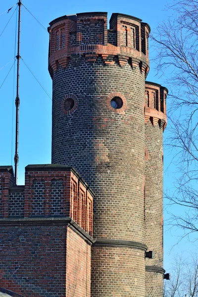 在日落的 Friedrichsburg 门。加里宁格勒 (以前是常客) 俄罗斯 — 图库照片