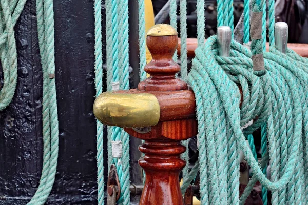 Rigging of a sailing ship — Stock Photo, Image