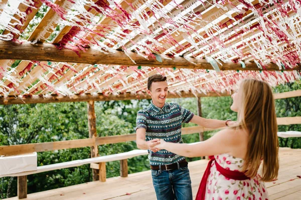 Shalash Decorado Tendas Barraca Toldo Dossel Cena Vermelho Papel Decoração — Fotografia de Stock