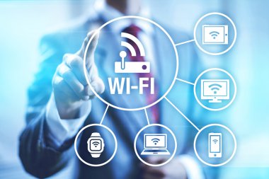 Wi-fi konsept illüstrasyon