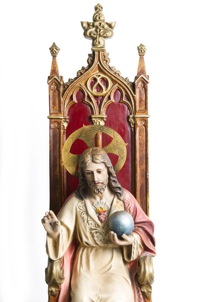 Velho Jesus Cristo Escultura — Fotografia de Stock